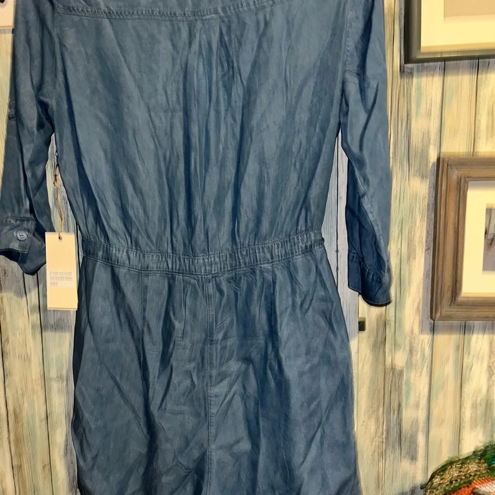 BlueVelvet Denim Button-Up Romper Small - Picture 7 of 10